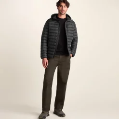 North Mens RDS Certified Down Hooded Jacket - Black
