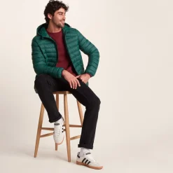 North Mens RDS Certified Down Hooded Jacket - Evergreen