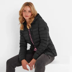 North Womens RDS Certified Down Hooded Jacket - Black