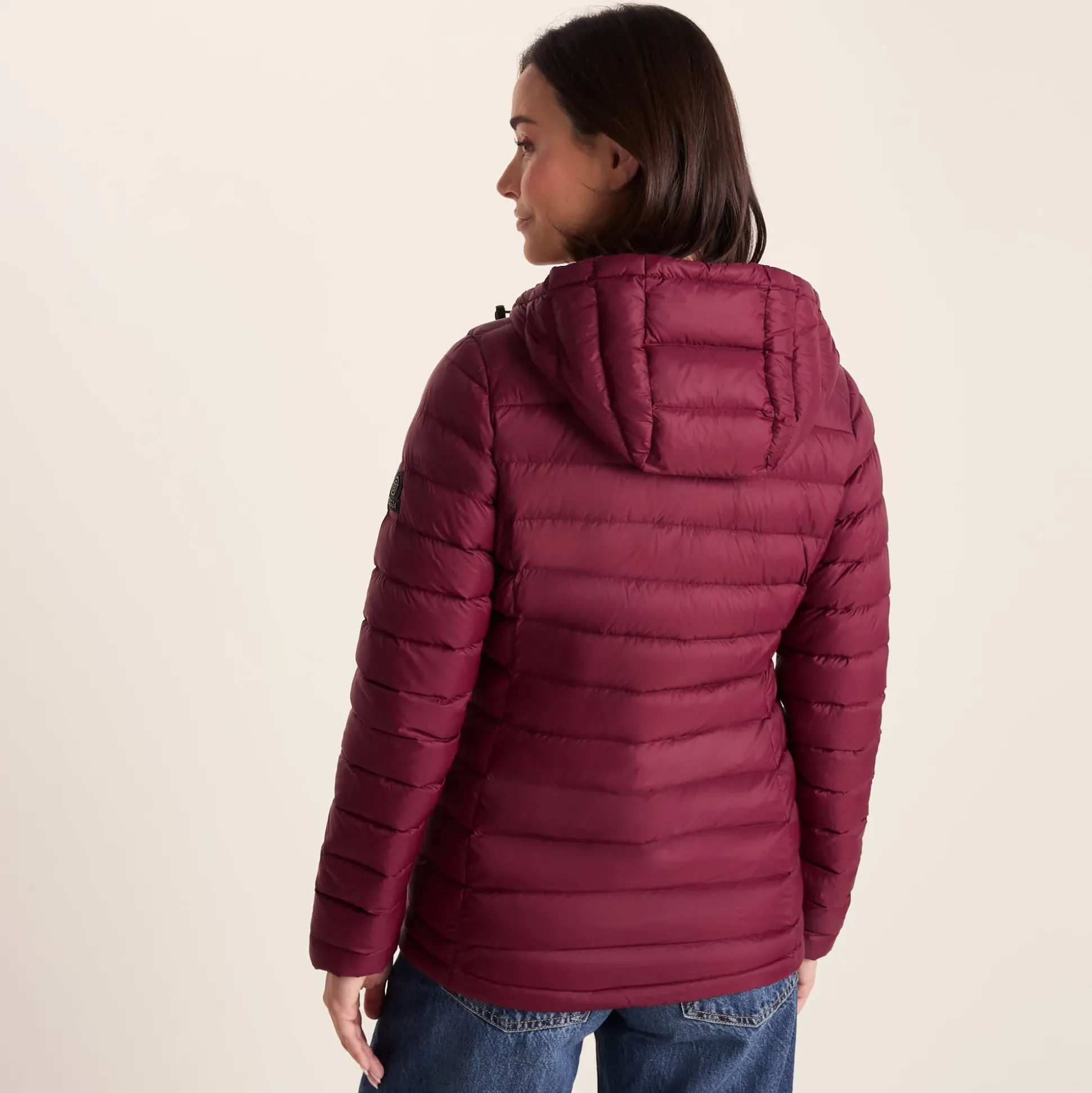 North Womens RDS Certified Down Hooded Jacket - Burgundy
