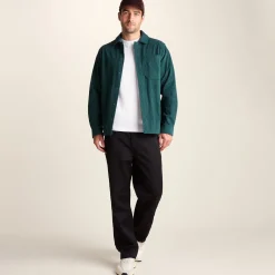 Olson Mens Chunky Corduroy Shacket - Midnight Green