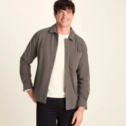 Olson Mens Chunky Corduroy Shacket - Ash Brown