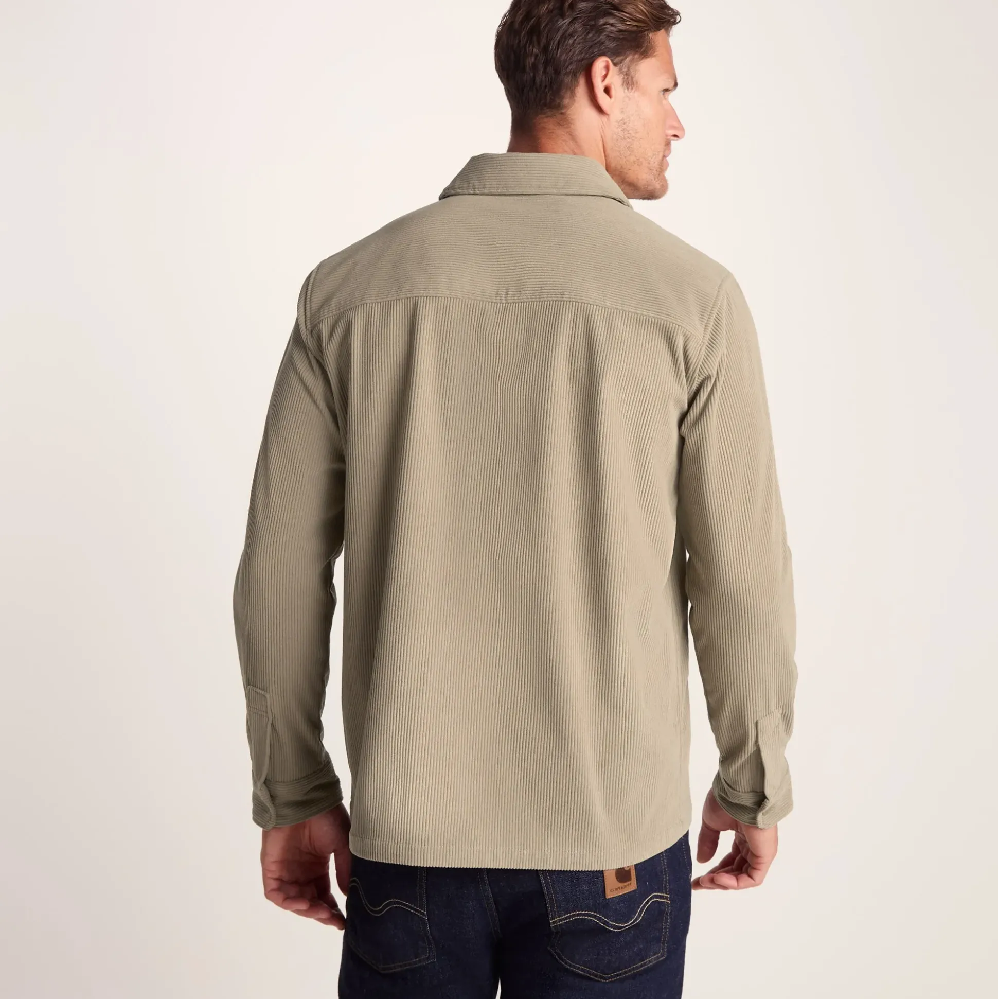 Olson Mens Chunky Corduroy Shacket - Walnut