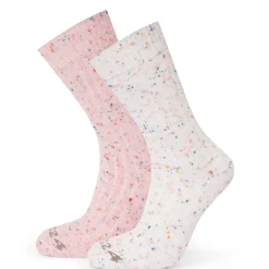 Opora 2Pack Womens Trek Socks - Faded Pink/Vanilla
