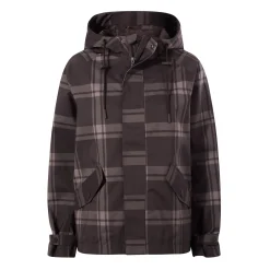 Ortega Womens Checked Waterproof Coat - Chocolate Brown