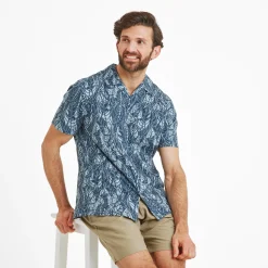 Otto Mens Short Sleeve Shirt - Night Sea Print