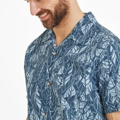Otto Mens Short Sleeve Shirt - Night Sea Print