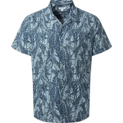 Otto Mens Short Sleeve Shirt - Night Sea Print