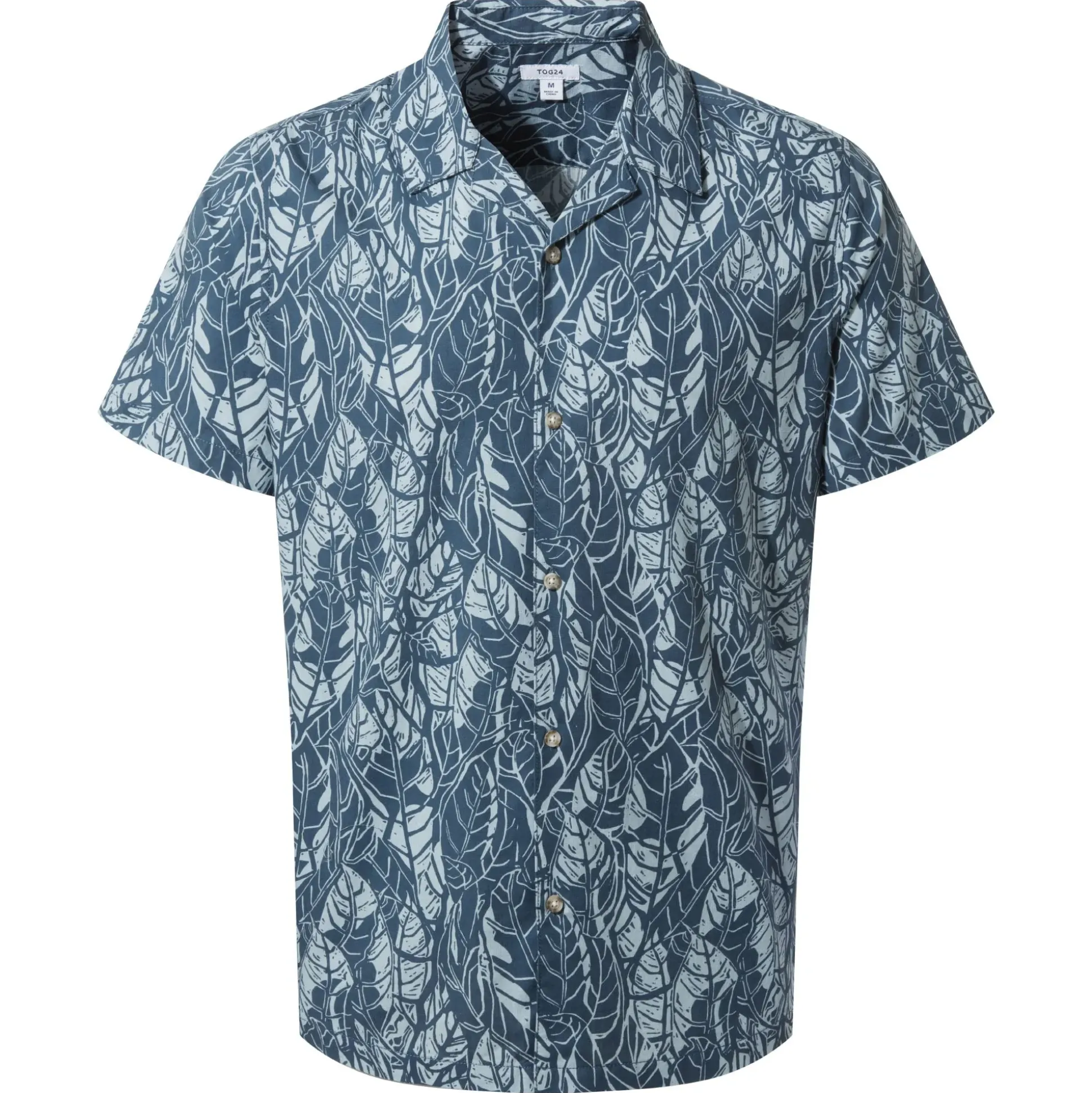 Otto Mens Short Sleeve Shirt - Night Sea Print