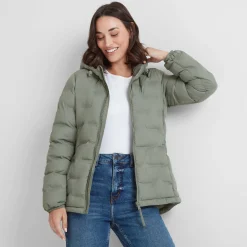 Palmer Womens Shower Resistant Insulated Jacket - Faded Khaki