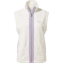 Peyton Womens Relaxed Fit Sherpa Fleece Gilet - Vanilla
