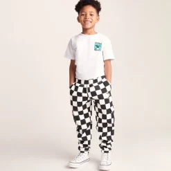 Polypay Kids Shaun the Sheep Sweat Pant - Black Woolly Checkerboard