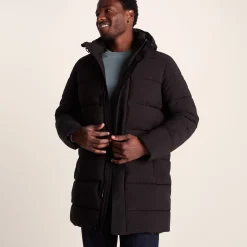 Preece Mens Long Shower Resistant Insulated Jacket - Black