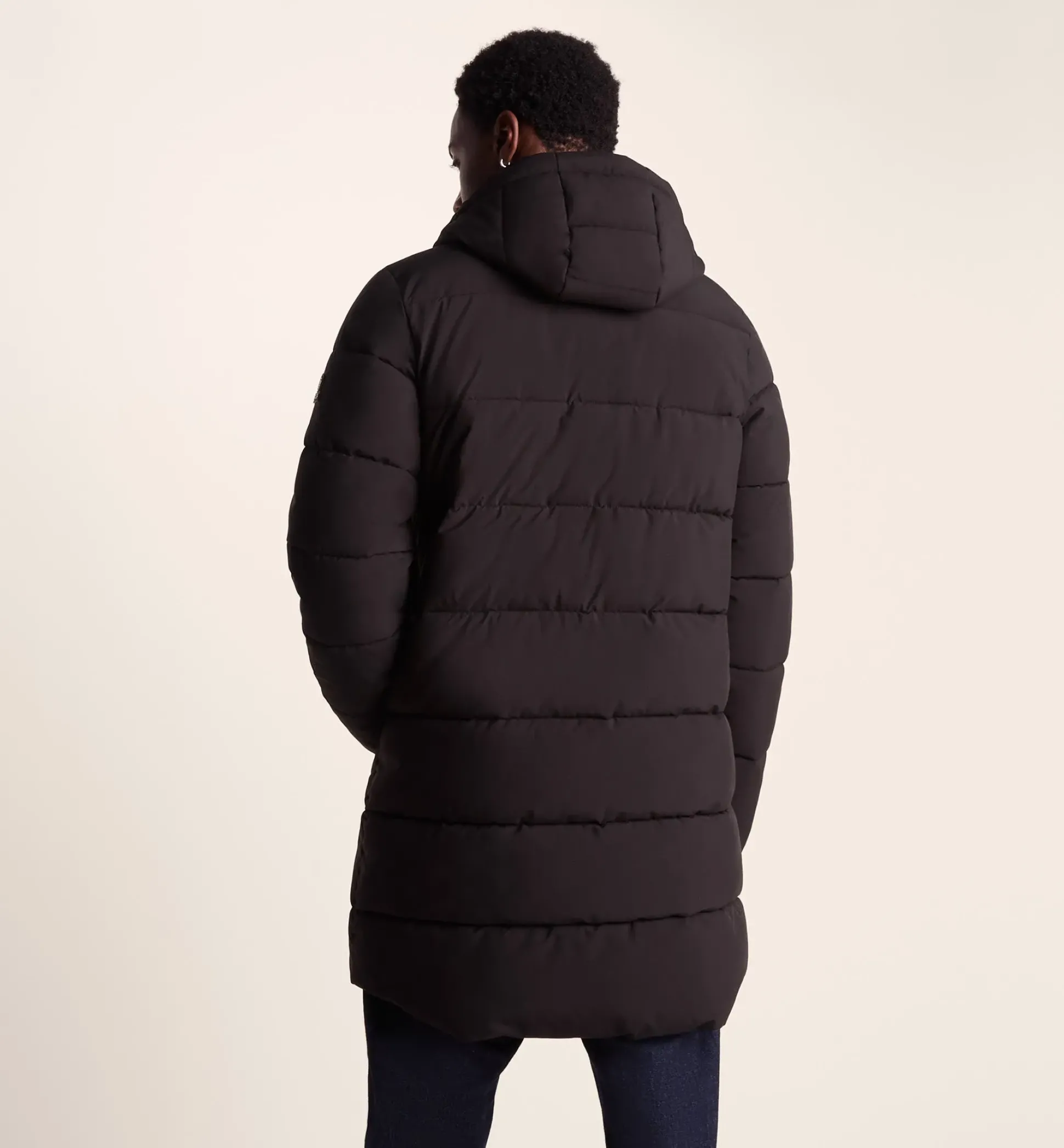 Preece Mens Long Shower Resistant Insulated Jacket - Black