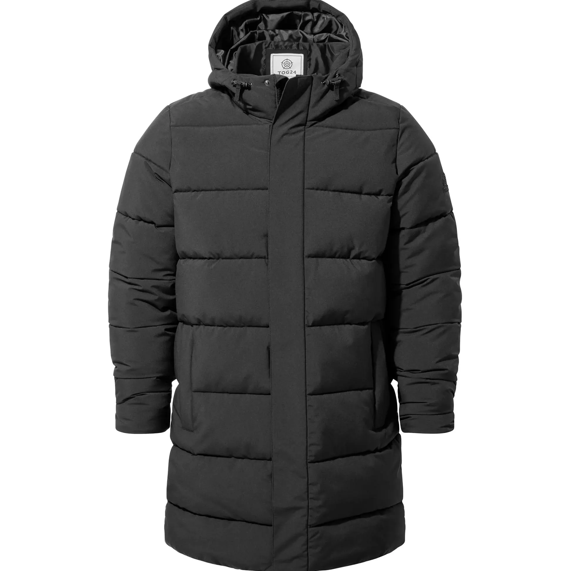 Preece Mens Long Shower Resistant Insulated Jacket - Black