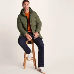 Preece Mens Long Shower Resistant Insulated Jacket - Khaki