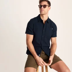Preston Mens 100% Cotton Supersoft Short Sleeve Shirt - Indigo