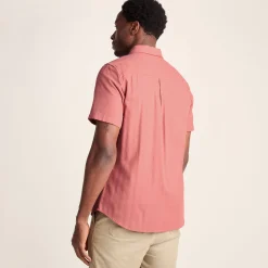 Preston Mens 100% Cotton Supersoft Short Sleeve Shirt - Redwood