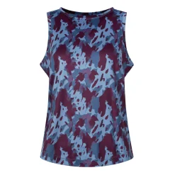 Quinn Womens Performance Vest - Smokey Blue Print