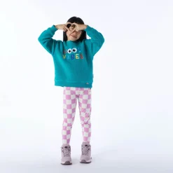Racka Kids Shaun the Sheep Legging - Pink Woolly Checkerboard