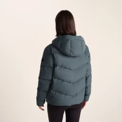 Raleigh Luxe Womens Shower Resistant Down Insulated Jacket - Graphite
