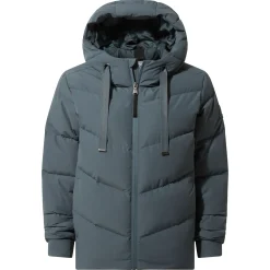 Raleigh Luxe Womens Shower Resistant Down Insulated Jacket - Graphite