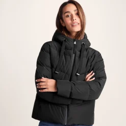 Raleigh Luxe Womens Shower Resistant Down Insulated Jacket - Black