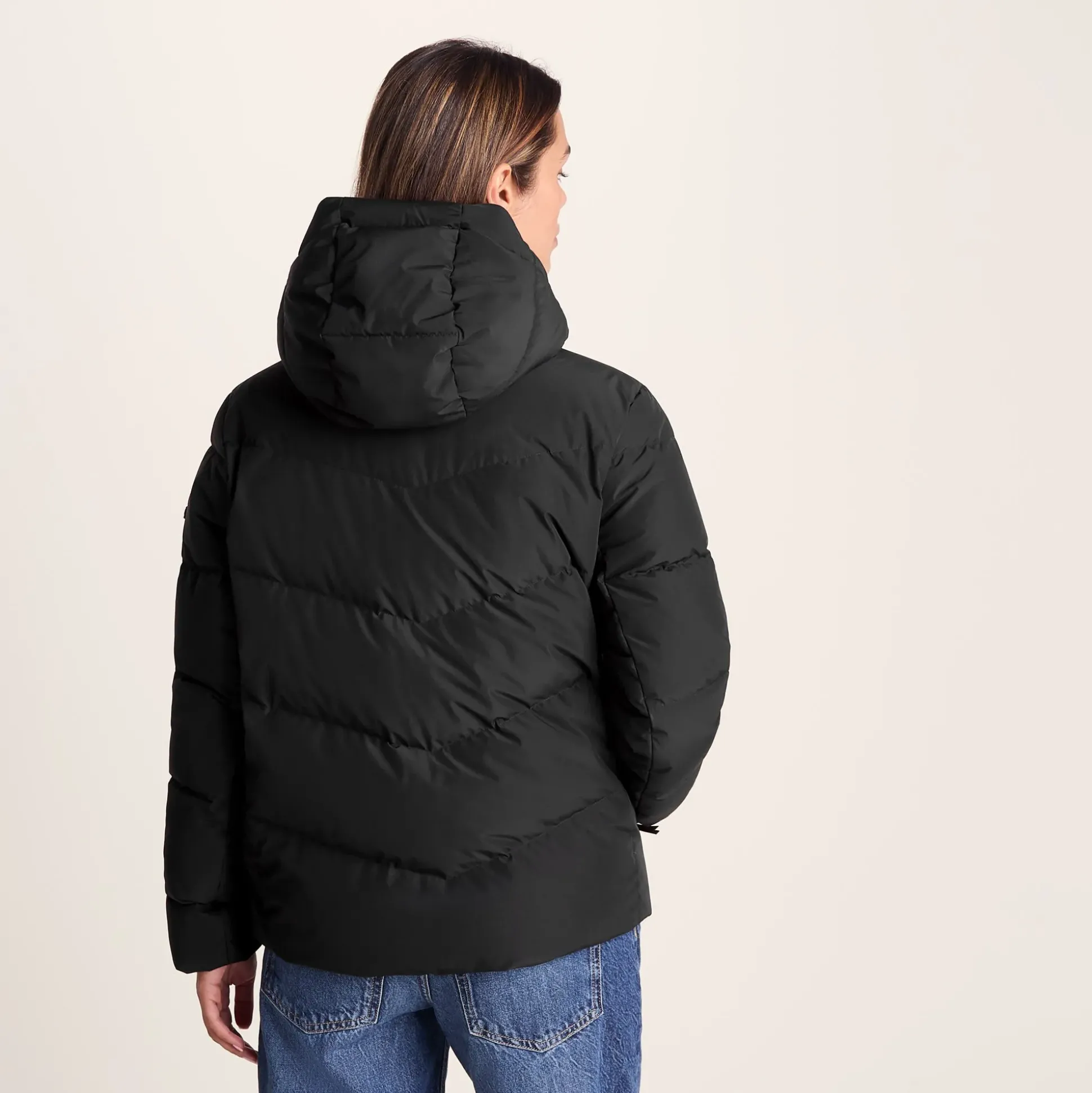 Raleigh Luxe Womens Shower Resistant Down Insulated Jacket - Black