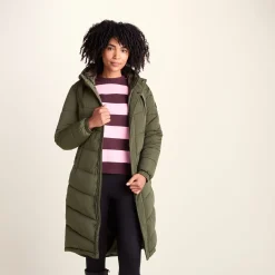 Raleigh Womens Long Insulated Jacket - Khaki
