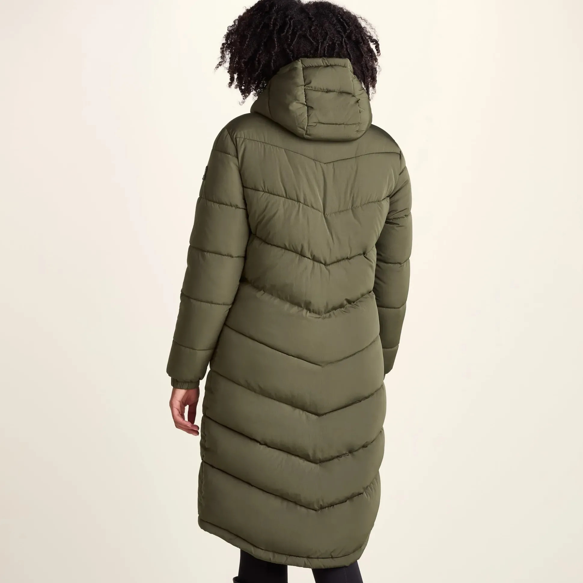 Raleigh Womens Long Insulated Jacket - Khaki
