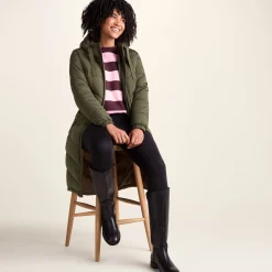 Raleigh Womens Long Insulated Jacket - Khaki