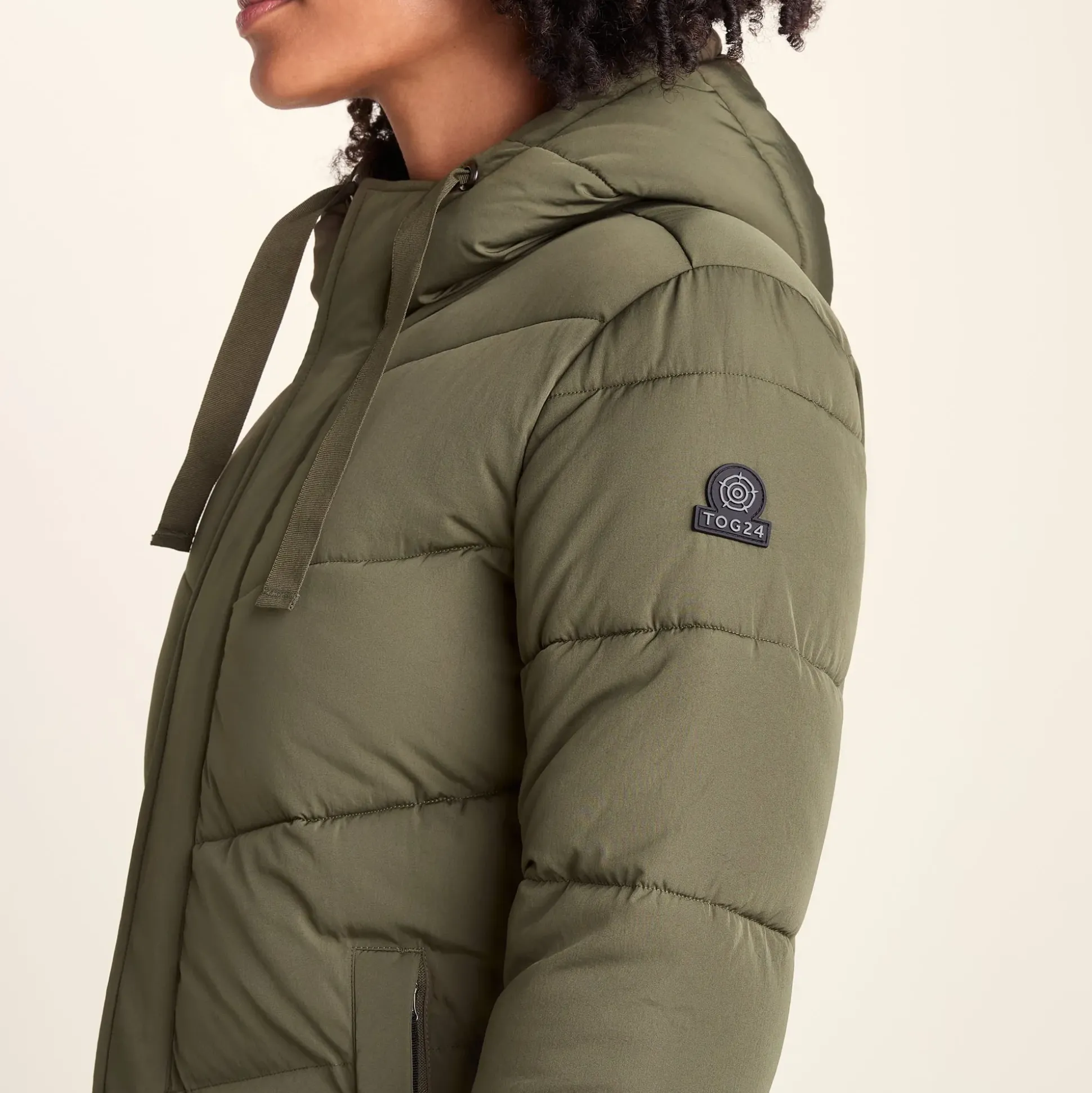 Raleigh Womens Long Insulated Jacket - Khaki