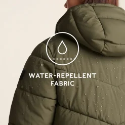 Raleigh Womens Long Insulated Jacket - Khaki