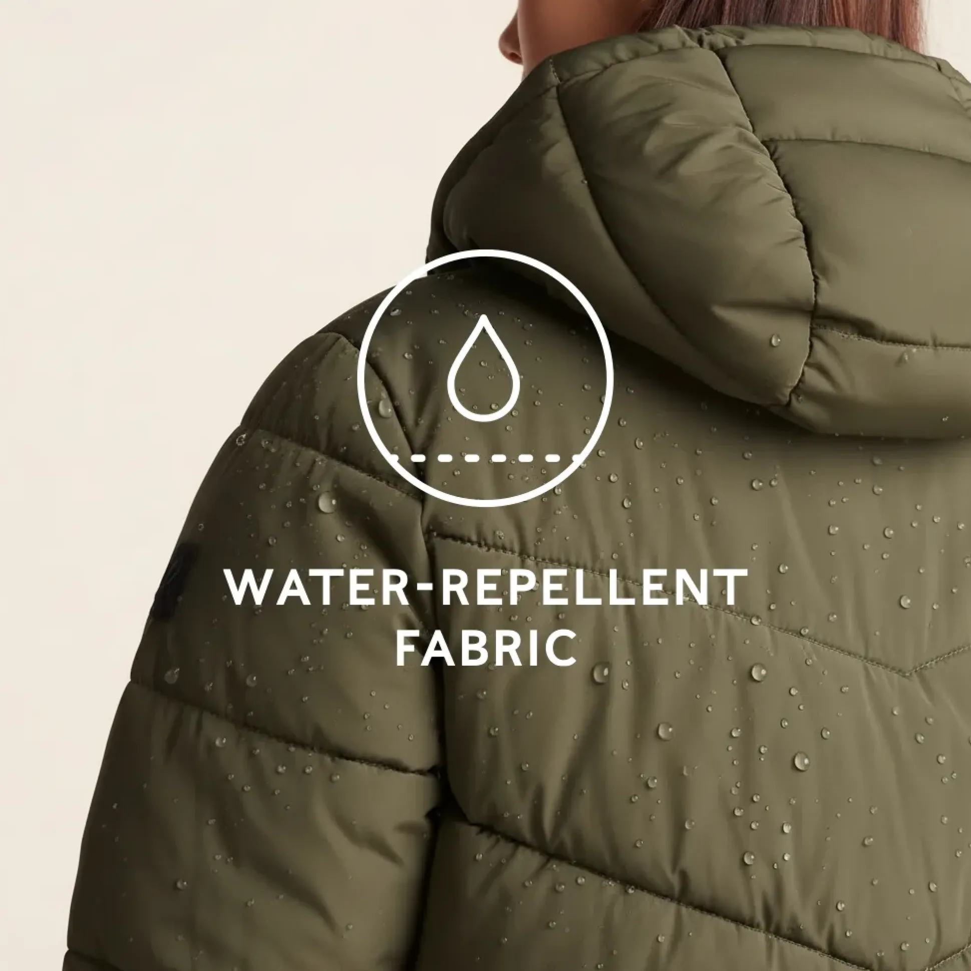 Raleigh Womens Long Insulated Jacket - Khaki