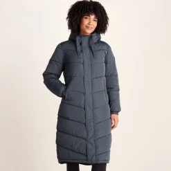 Raleigh Womens Long Insulated Jacket - Washed Blue