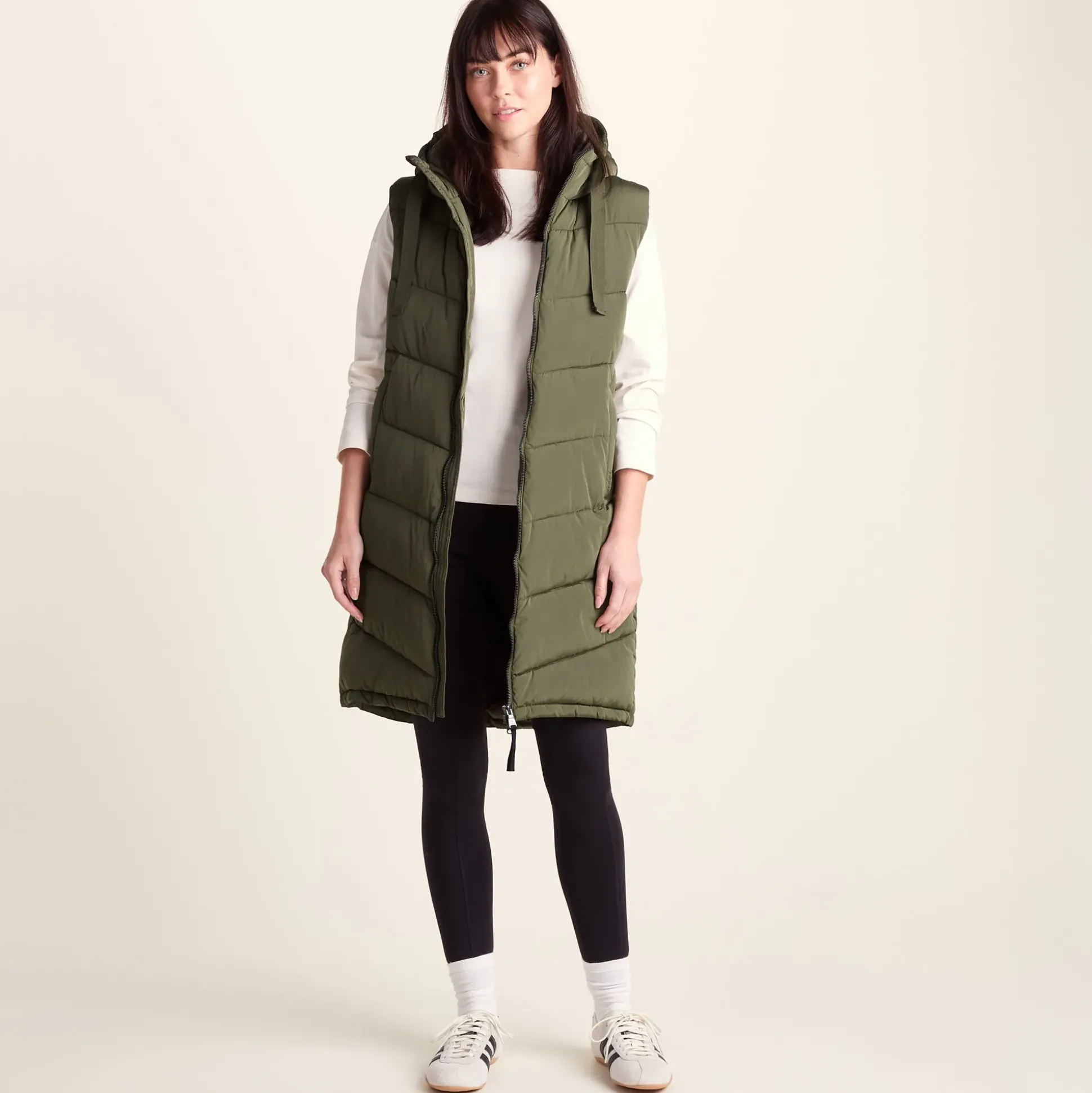 Ranskill Womens Long Insulated Gilet - Khaki