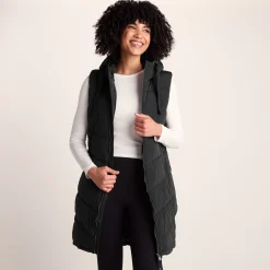 Ranskill Womens Long Insulated Gilet - Washed Black