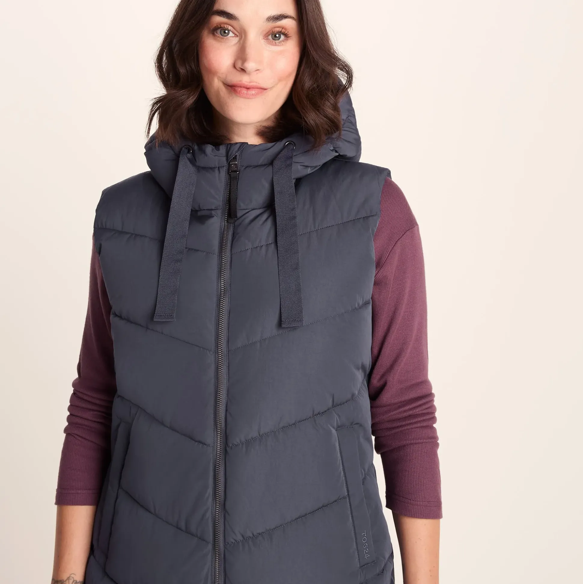 Ranskill Womens Long Insulated Gilet - Washed Blue