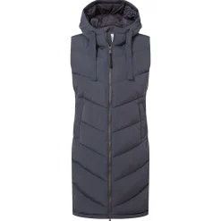 Ranskill Womens Long Insulated Gilet - Washed Blue