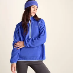 Rawson Womens Relaxed Fit Microfleece Zip Neck - Cobalt Blue
