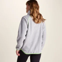 Rawson Womens Relaxed Fit Microfleece Zip Neck - Grey Melange