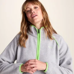 Rawson Womens Relaxed Fit Microfleece Zip Neck - Grey Melange