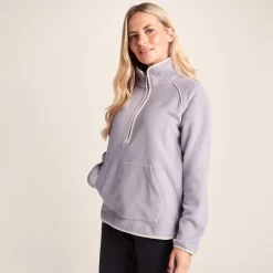 Rawson Womens Relaxed Fit Microfleece Zip Neck - Lavender Grey