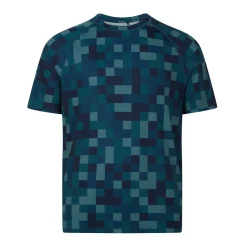 Rayan Mens Performance T-Shirt - Inky Blue Pixel Print