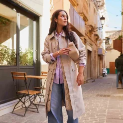 Remi Womens Classic Waterproof Car Coat - Cool Beige