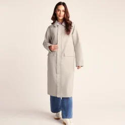 Remi Womens Classic Waterproof Car Coat - Cool Beige