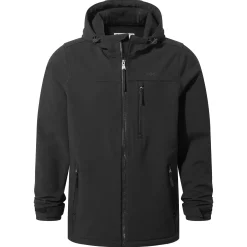 Retner Mens Waterproof Softshell Hooded Jacket - Black