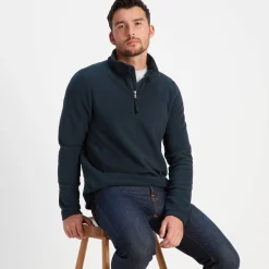 Revive Mens Quarter Zip Fleece - Dark Indigo