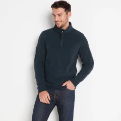 Revive Mens Quarter Zip Fleece - Dark Indigo