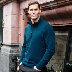 Revive Mens Quarter Zip Fleece - Marine Blue